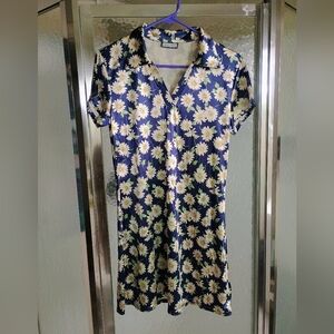Navy Floral Mini Dress